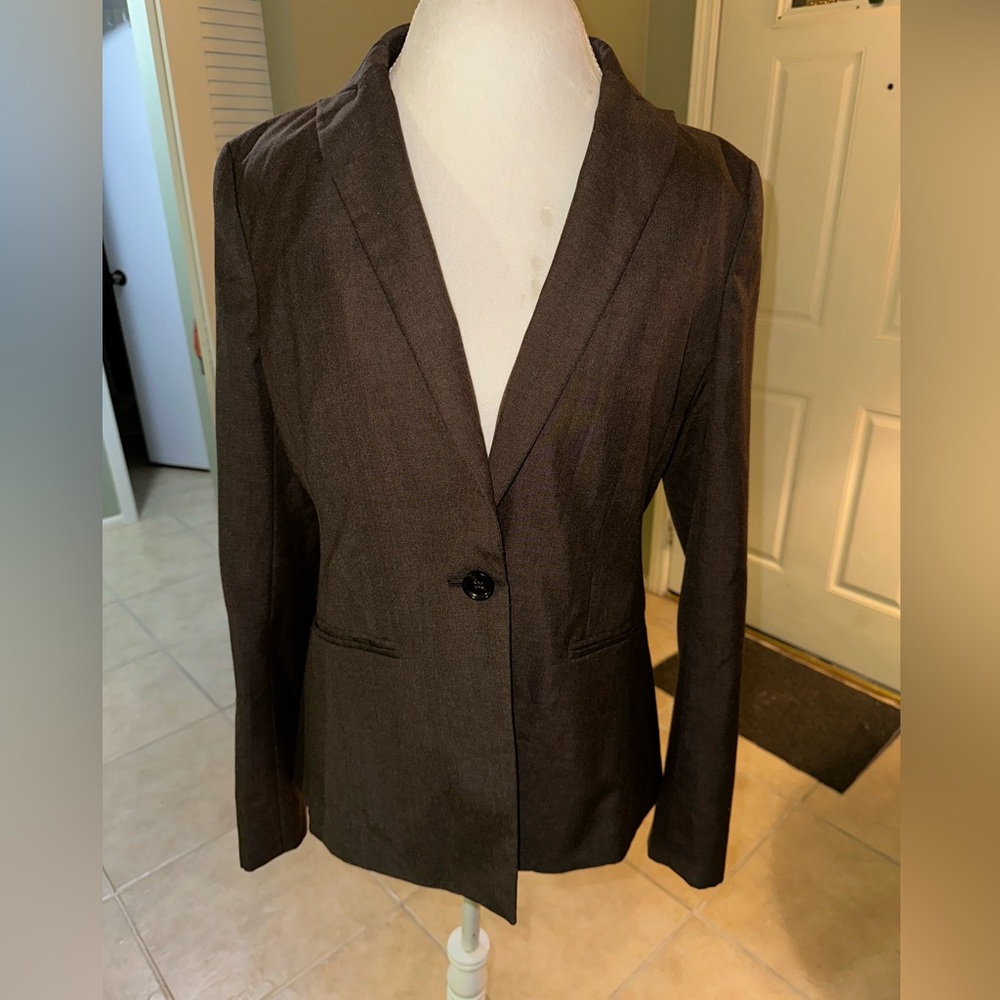 Ann Taylor Lined Blazer One Button Front Size 12